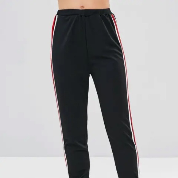 High Waisted Striped Sports Pants - Picture 4 of 7